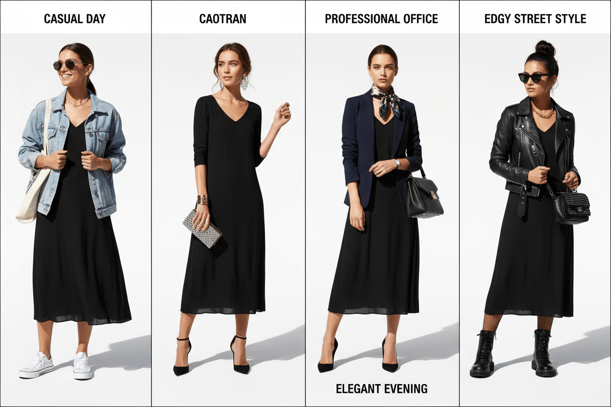 10 Ways to Make a Black Dress Work for Any Occasion - BamBam