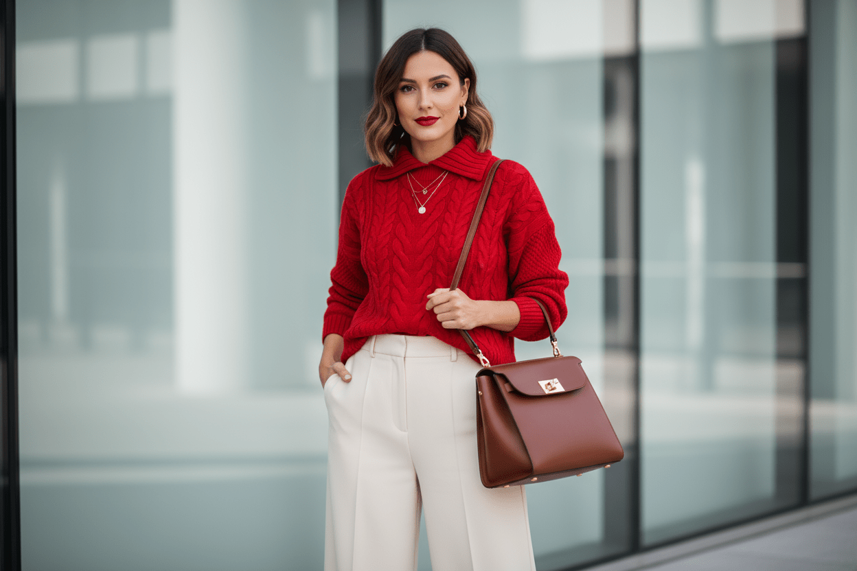 The Red Sweater Style Guide: How to Wear Bold Color with Confidence - BamBam