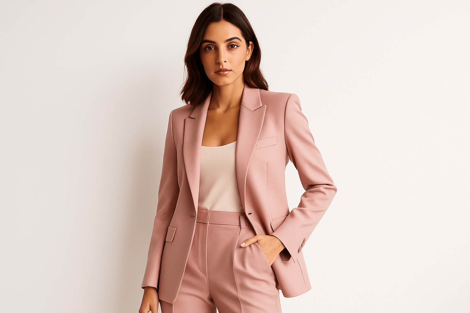 Sharp and trendy work Peach blazer in BamBam's Blazers and Suits category - BamBam