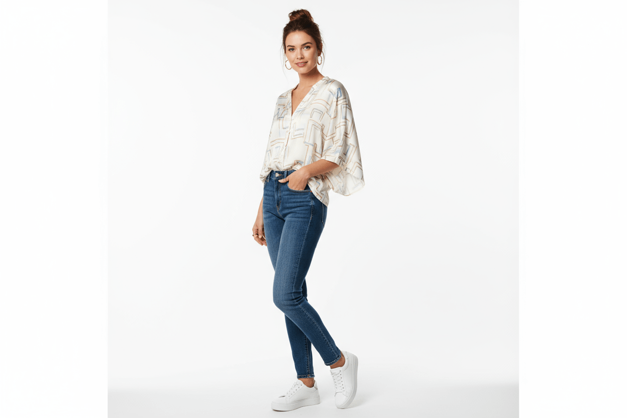 Beautiful white and floral Casual dress - BamBam