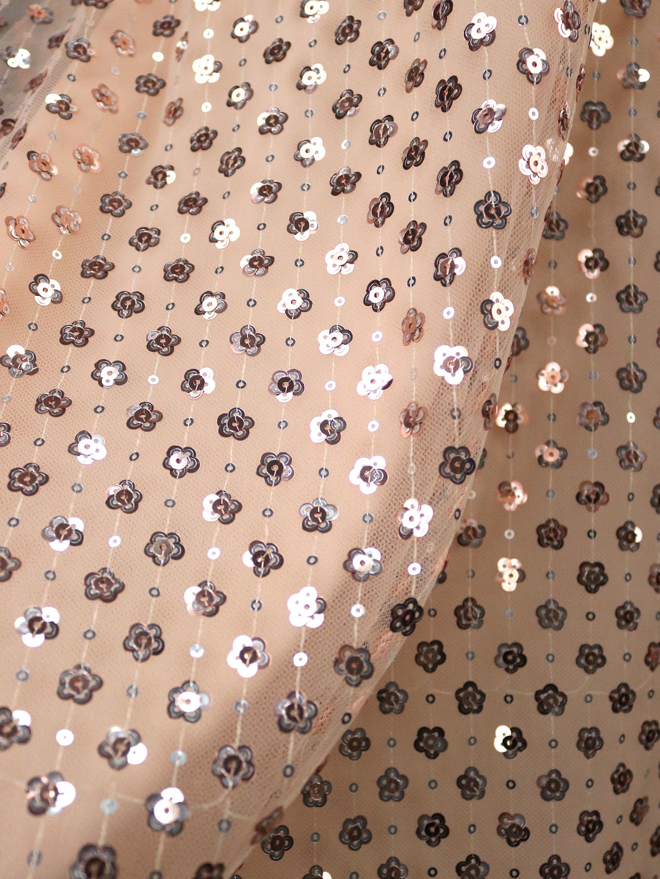 Sexy Off-Shoulder Strap Mesh Sequined A-Line Chic Formal Party Evening Dress 15