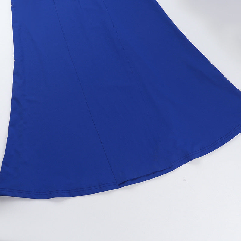 Women Round Neck Sleeveless Sexy Solid Dress 13