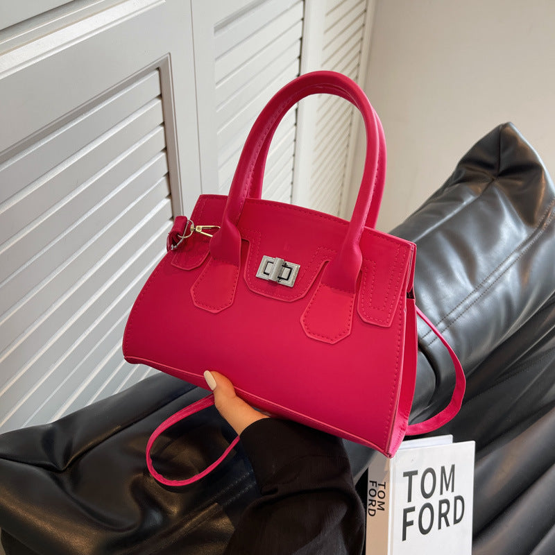 Bag Handbag Solid Color Simple Shoulder Messenger Bag Ladies Bag 10