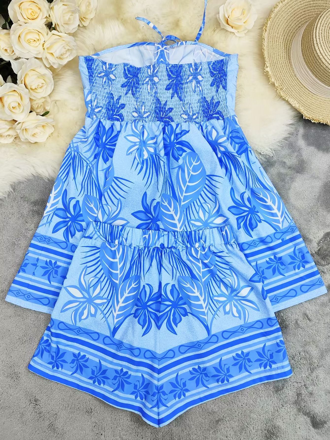 Spring/Summer Fashion Sexy Print Vest Shorts Two-Piece Set 8
