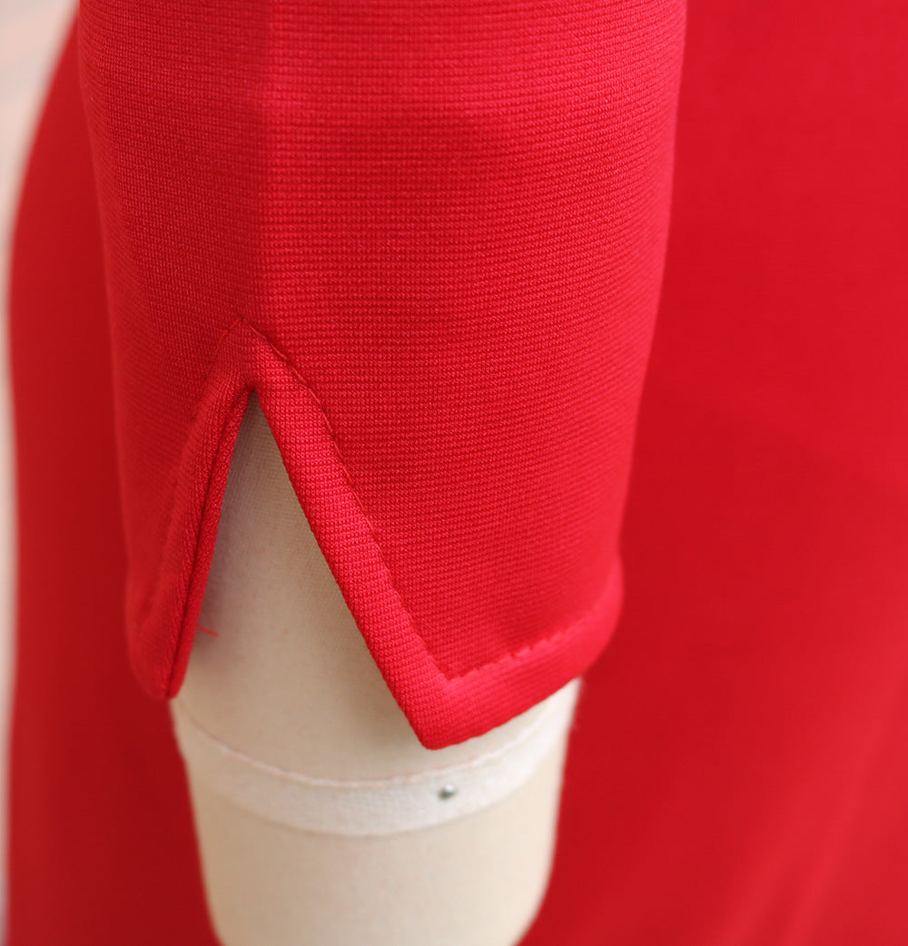 Women Puff Long Sleeve V Neck Bodycon Dress 24