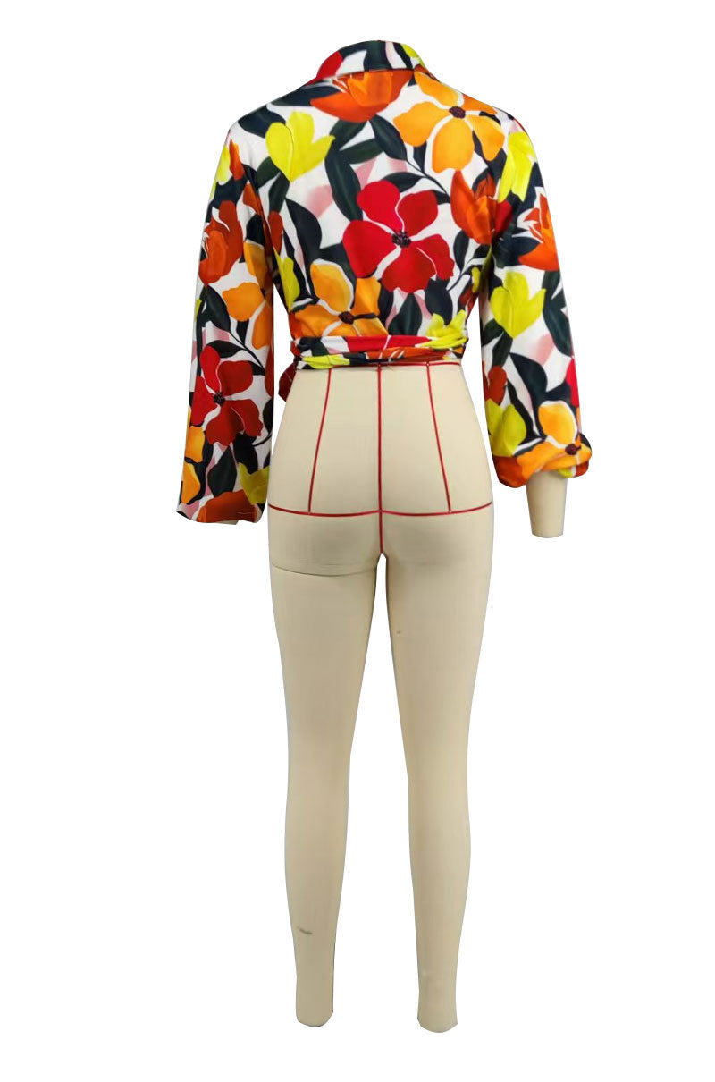 Autumn And Winter Women's Casual Flower Long Sleeve Top Fashion Wear 6