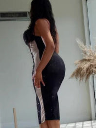 Sexy Glitter Slit Strap Bodycon Dress 4