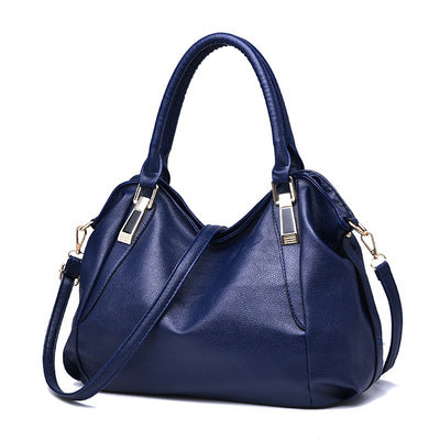 Women soft leather handbag large capacity Women bag middle-aged Women shoulder crossbody bag 4