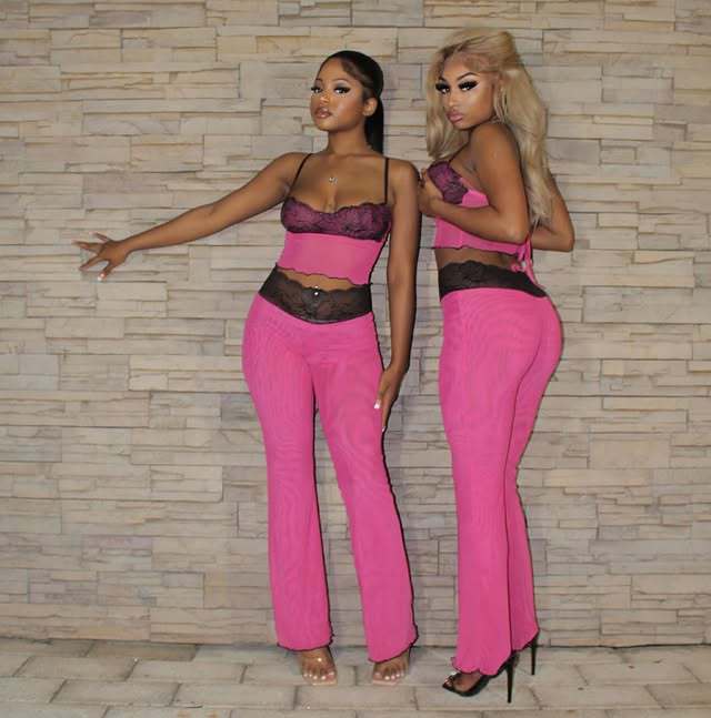 Women sexy suspender print leopard print Top and Pant two-piece set