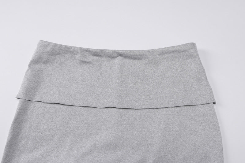 Summer Women's Solid Color Sleeveless Vest Slim Long Skirt Two-Piece Fashion Set 13