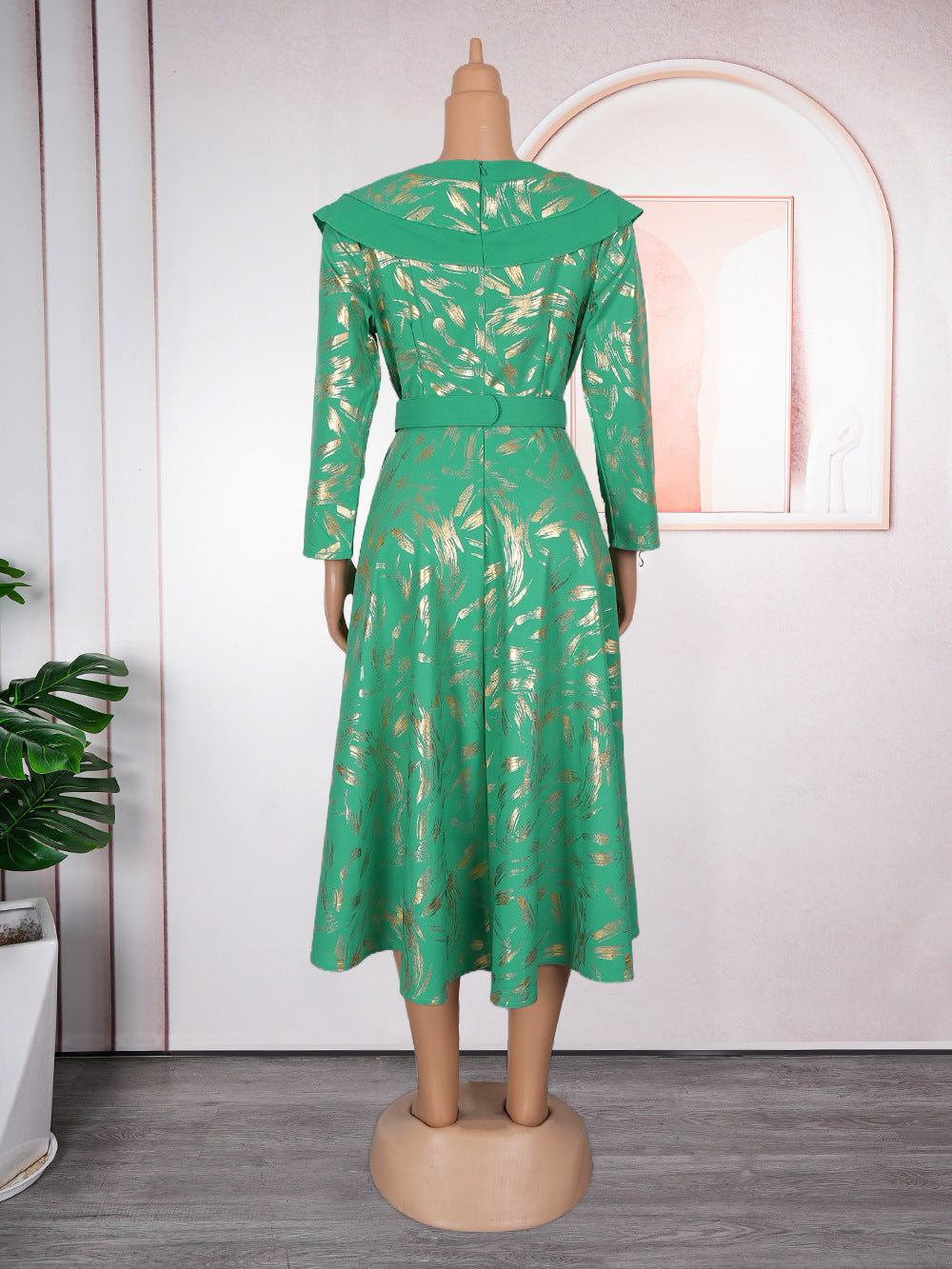 Plus-Size Women Round Neck Dress 14