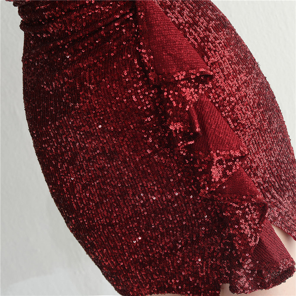 Beaded Sequin Nightclub Party Sexy Bodycon Short Dress 22