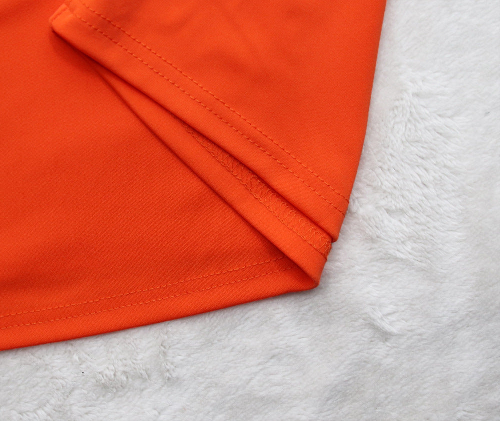 Plus Size Women Solid Round Neck Irregular Top 12