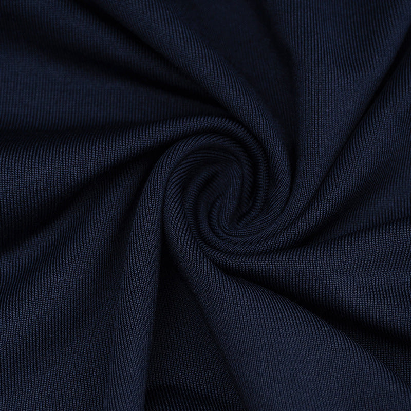 Women Fall Square Neck Long-Sleeved Solid Bodycon Dress 13