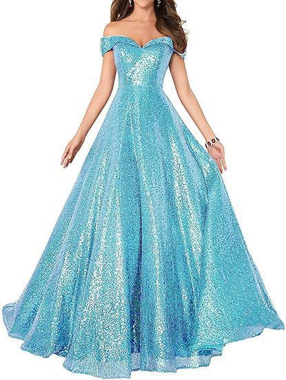 Off Shoulder Prom Evening Gowns Women's Long Sequin Formal Women's Dress（Processing time need 3-6 days） 7