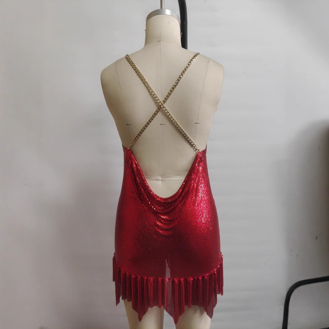 Sexy Fashion Metal Sequin Bodycon Dress 8