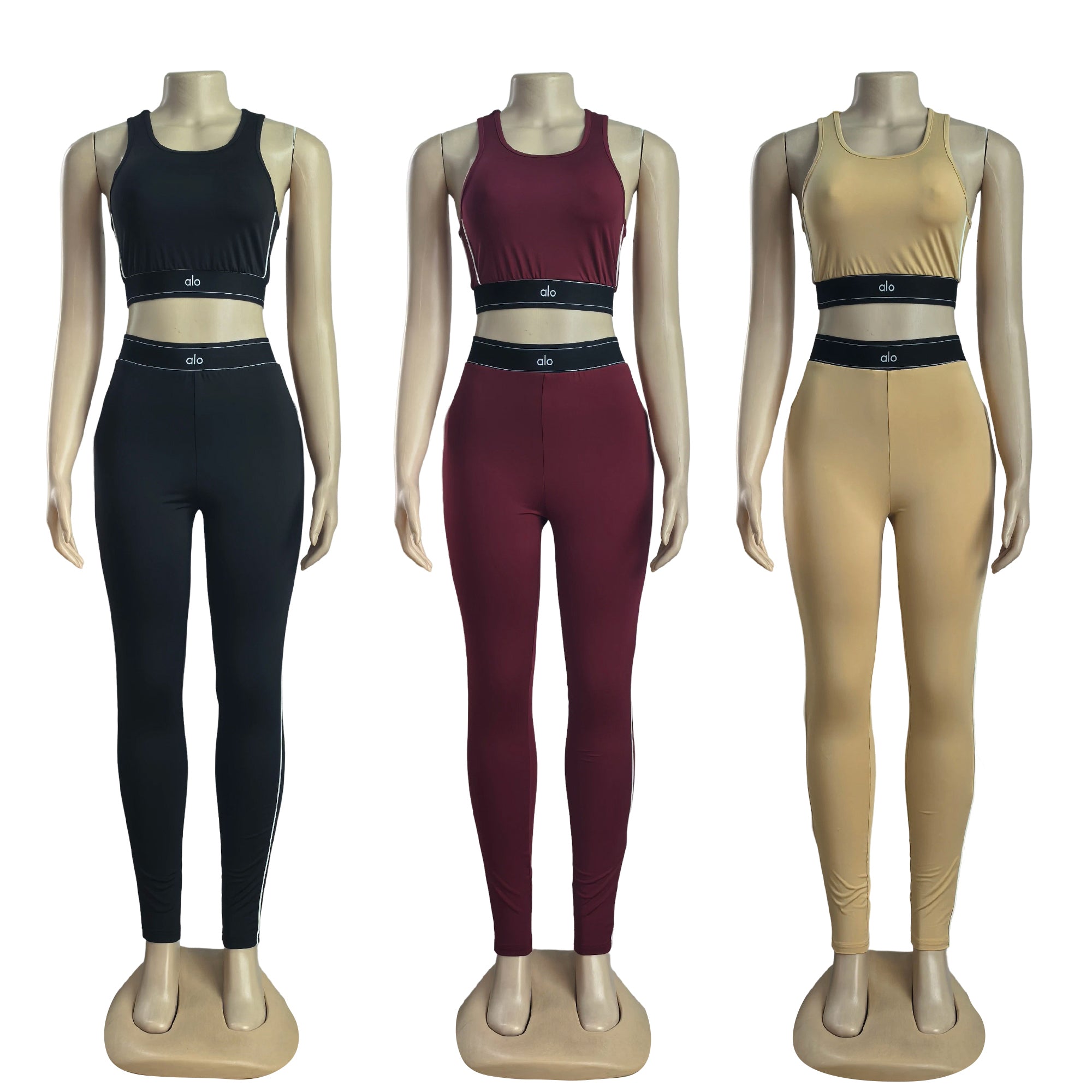 Women summer yoga sports vest and Pants two-piece set 8