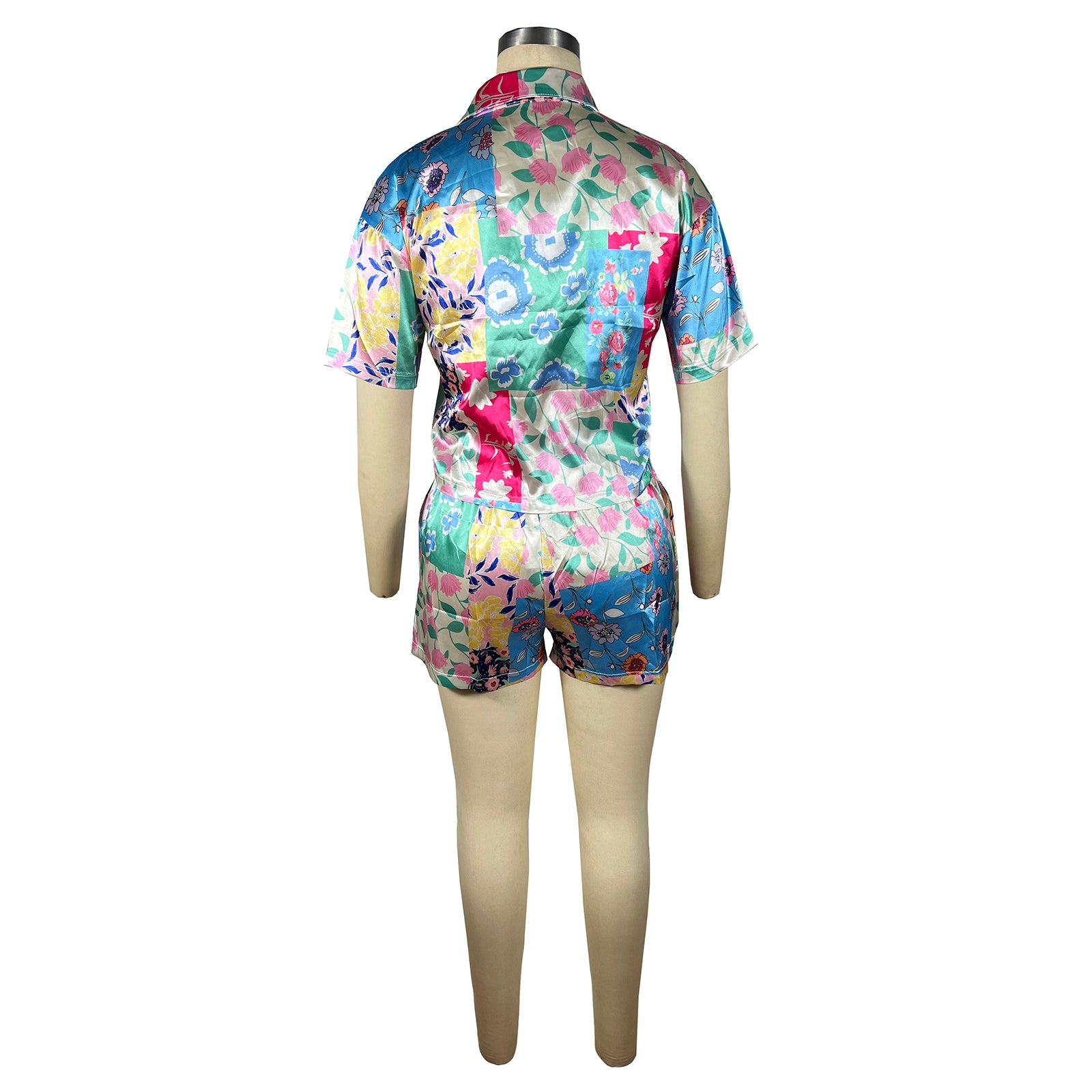 Women'S Clothes Printed Short Sleeve Shirt Shorts Set Two Piece Set 21