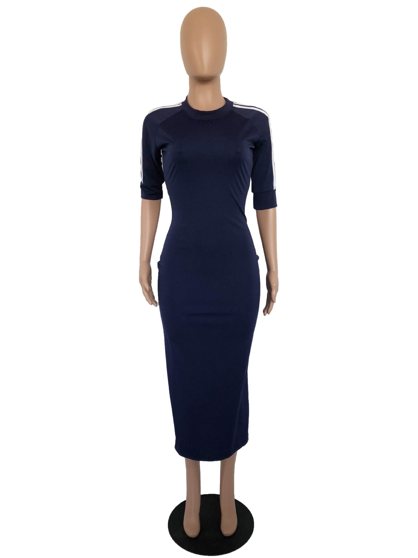 Women white striped dress 14