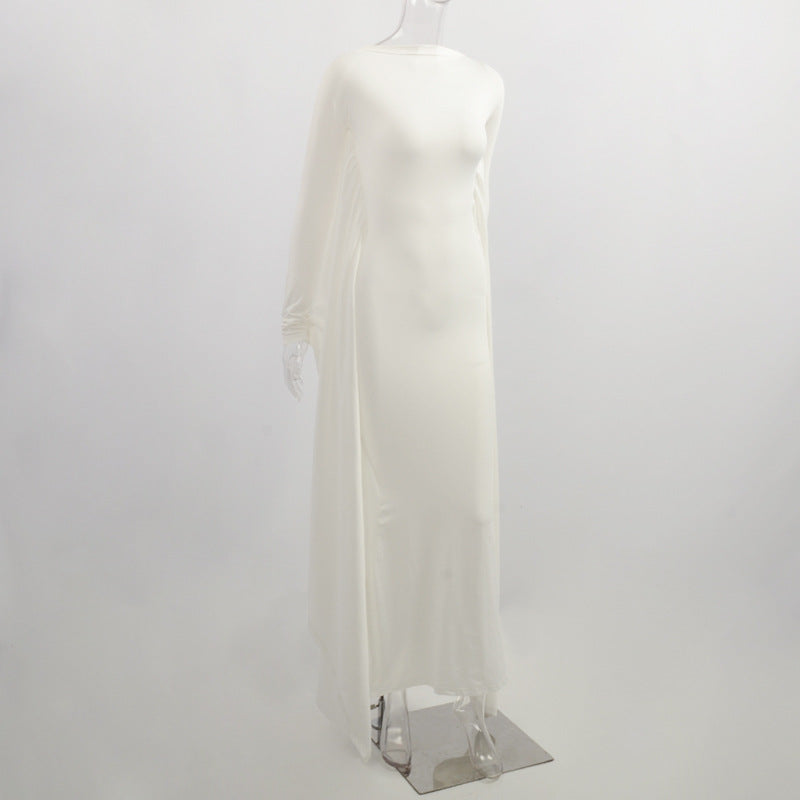 Fall Chic Trend Party Bat Version Cozy Women Long Dress 7