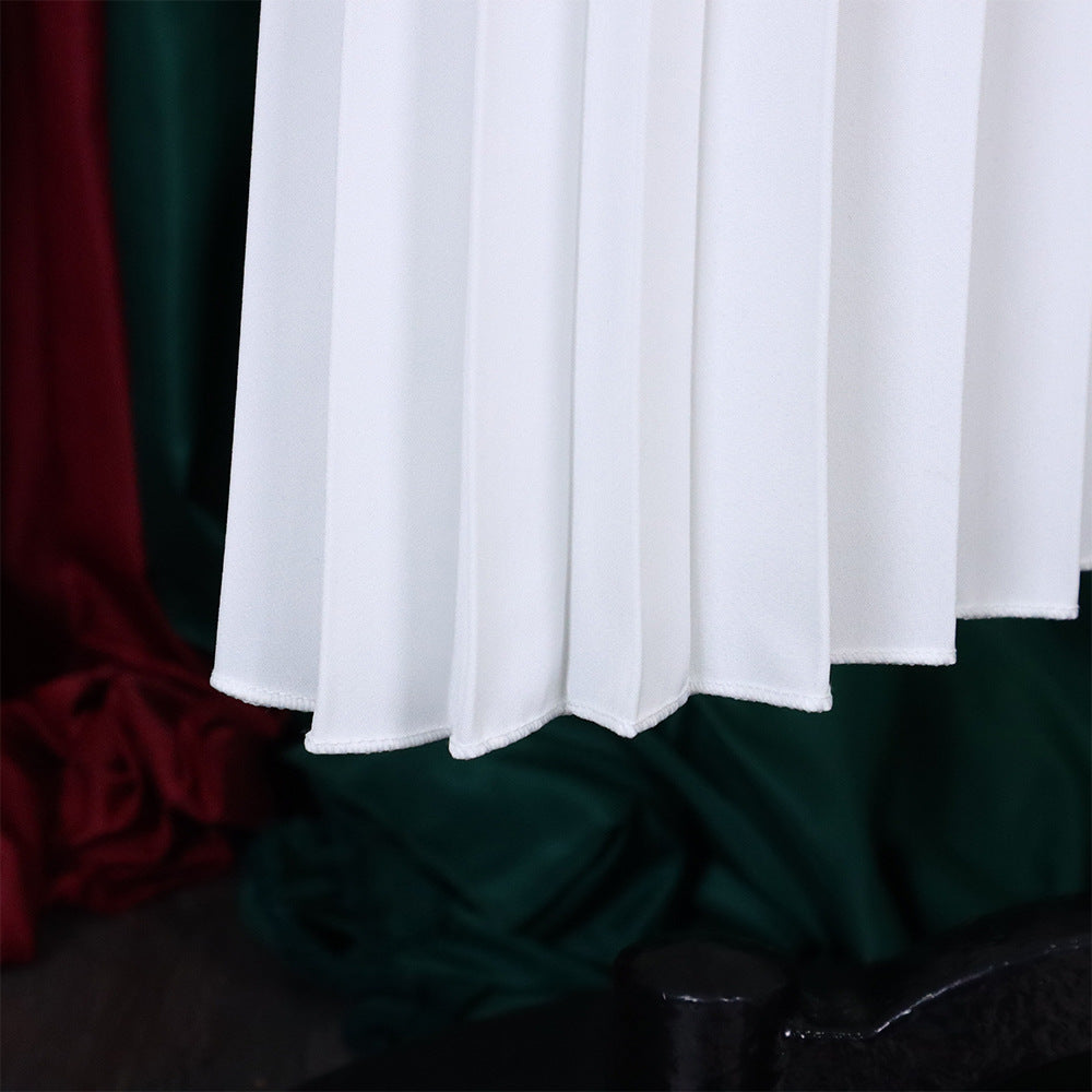 Ladies Summer Fashion Chic Pleated Pants High Waist Wide Leg Pants 37