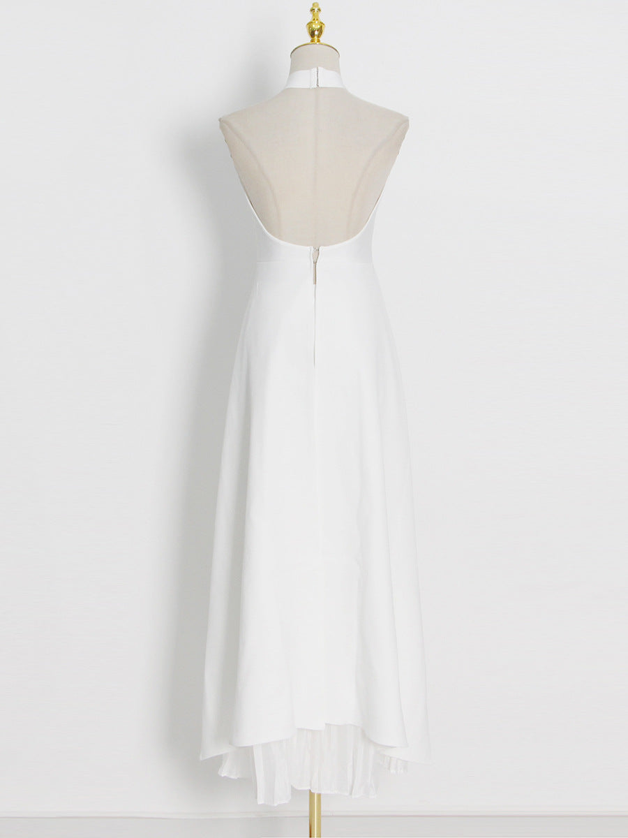 Fashion Two-Piece Spring Round Neck Sleeveless Slim Waist Irregular Two Piece Set 12