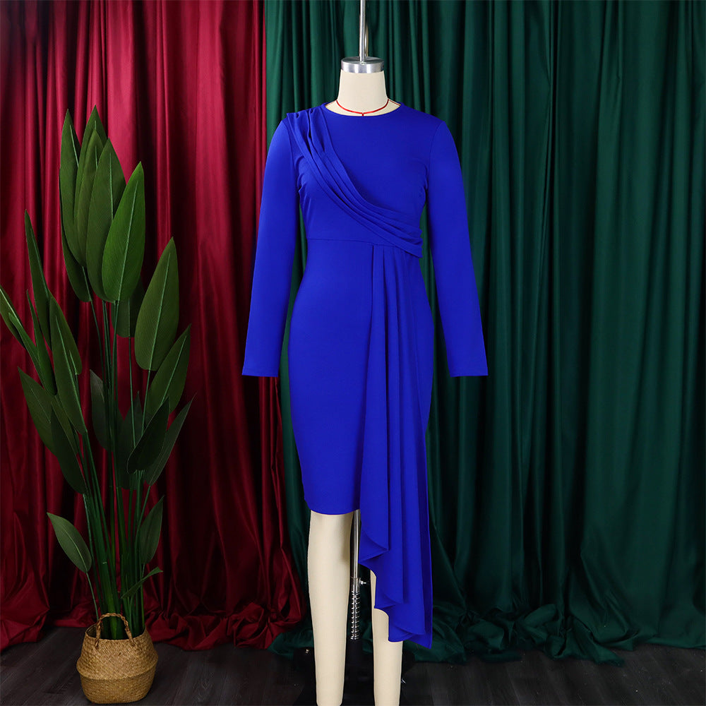 Autumn Long Sleeve Chic Elegant ol Pencil Plus Size African Dress 23