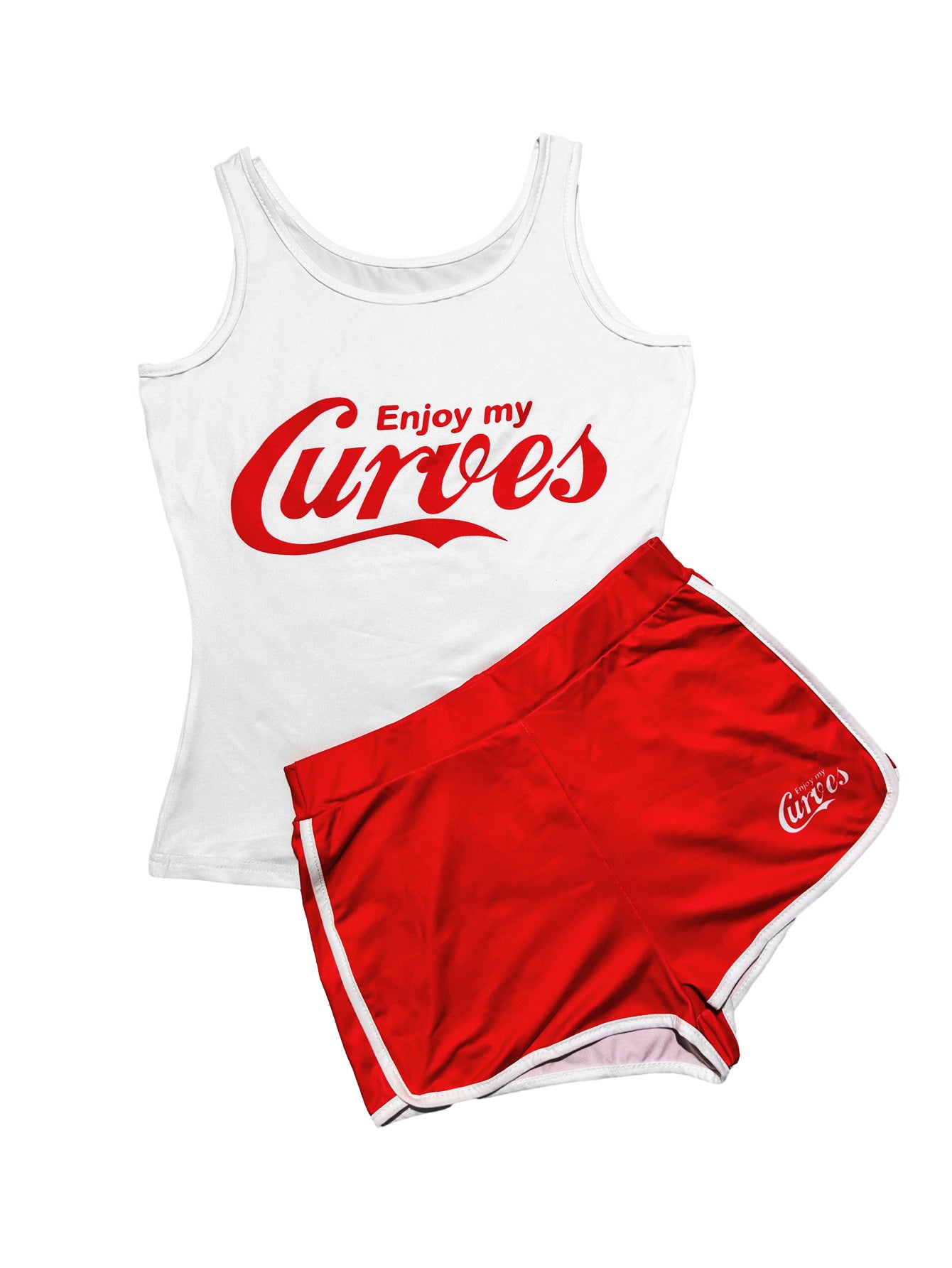 Women's clothing sexy tight fitting print vest shorts two-piece set 12