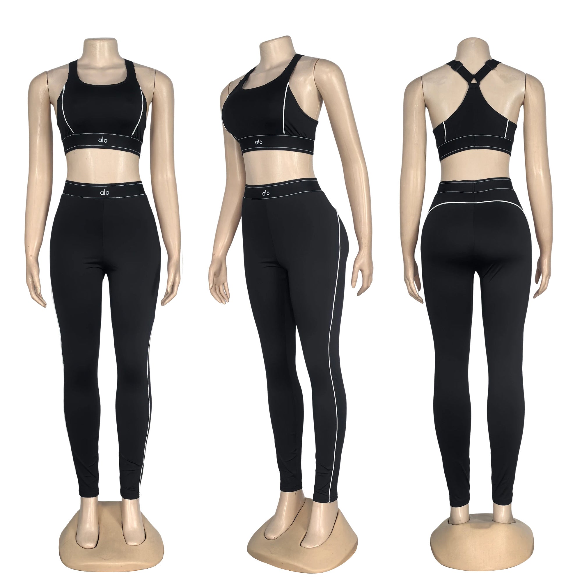 Women Sleeveless Athletic Tank Top and Pant Two-Piece Set for Fitness and Yoga 6
