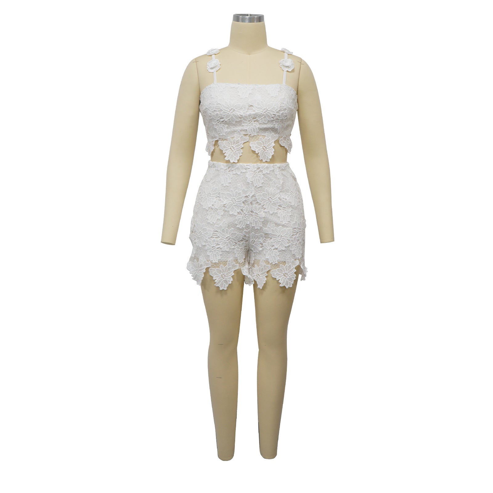 Women summer suspender lace pants two-piece set 13