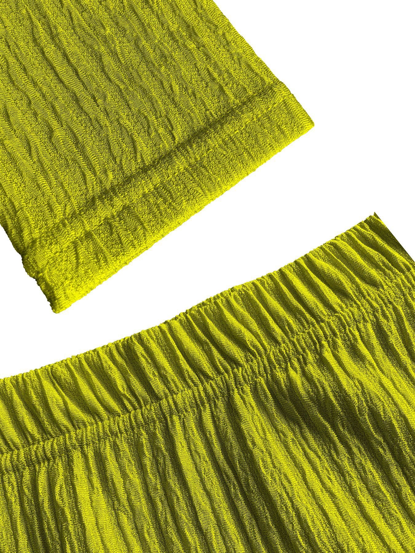 Women Solid Zippered Cropped Top Two-piece set with ruffled skirt 67