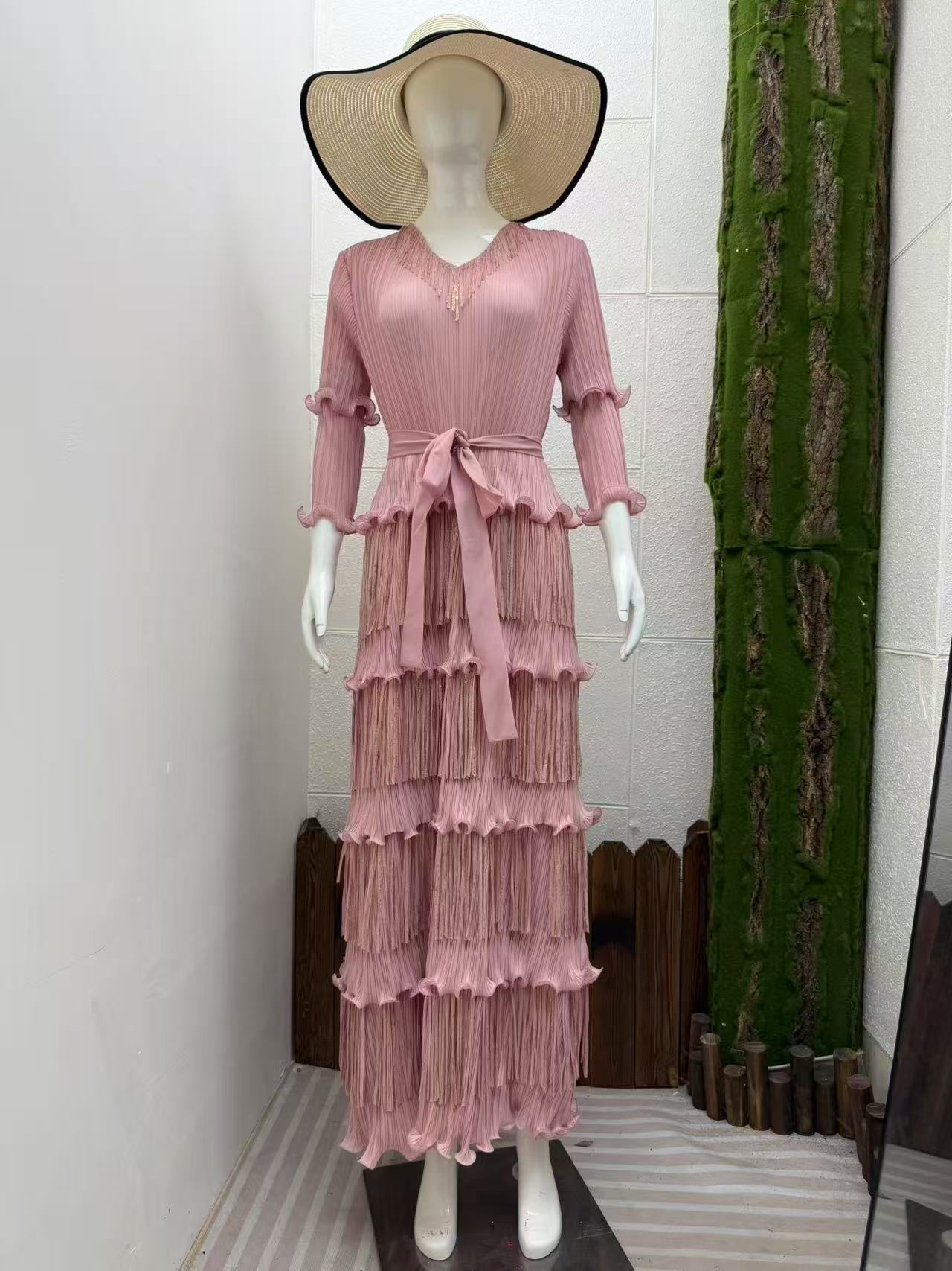 Ruffle Plus Size Fashion African Loose Chic Elegant Long Dress 21