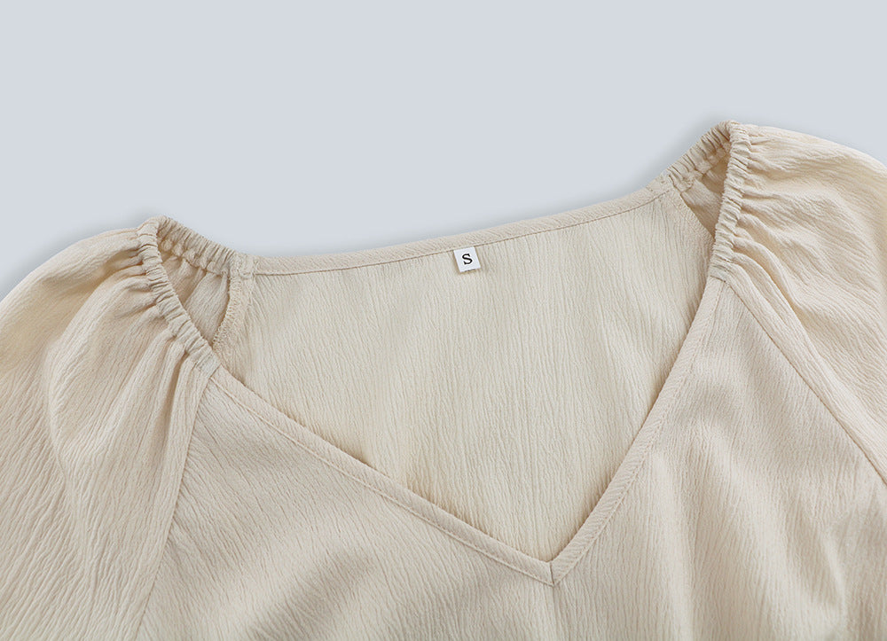 Plus Size Women V Neck Long Sleeve Mermaid Dress 31