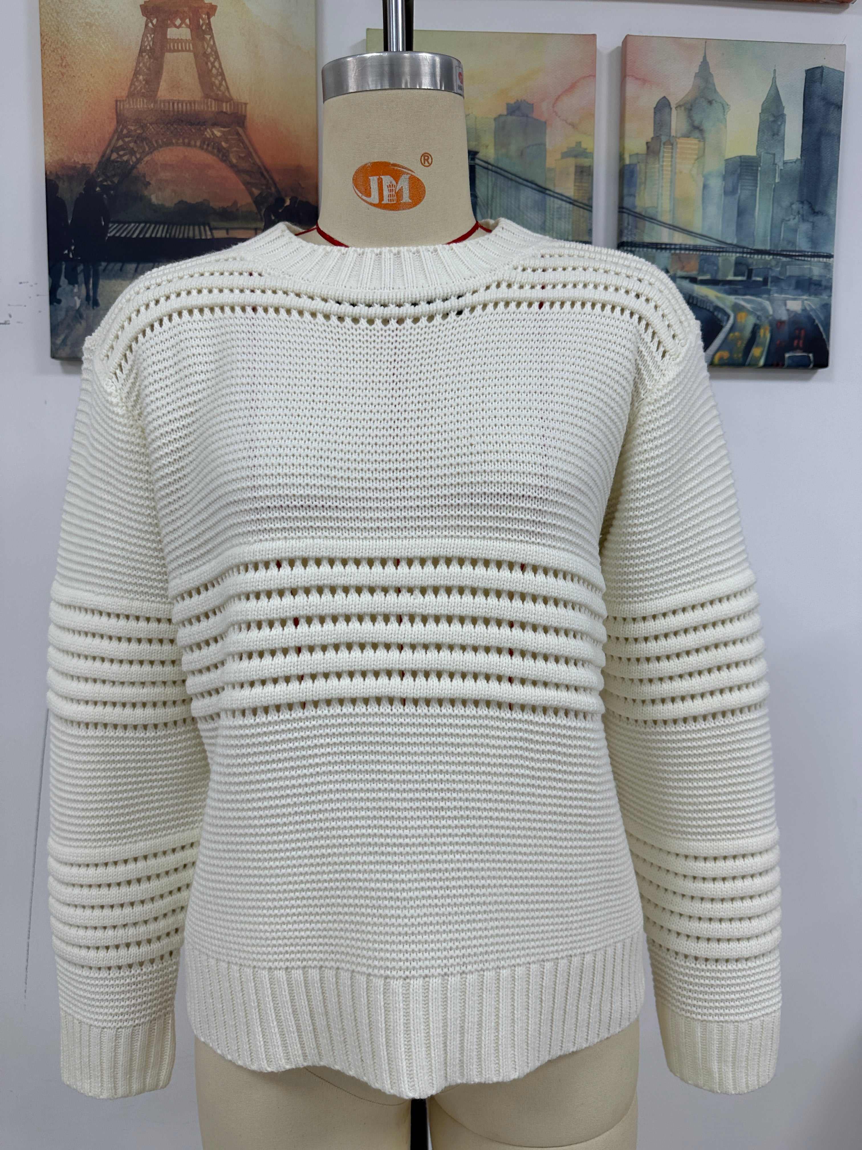 Autumn And Winter Pullover Sweater Ribbed Women's Knitting Shirt Fashion Sweater 14
