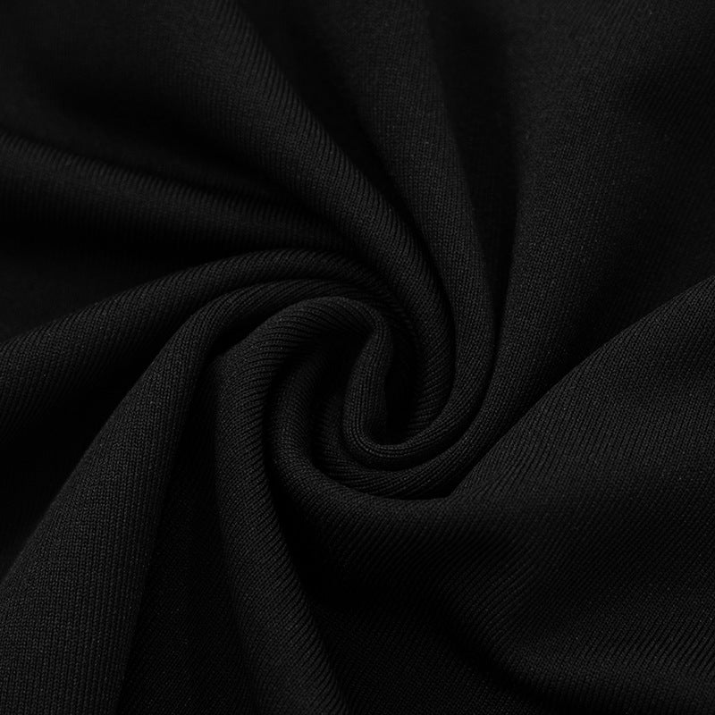 Women's spring and summer Off Shoulder irregular hollow Patchwork Bodycon Dress 25