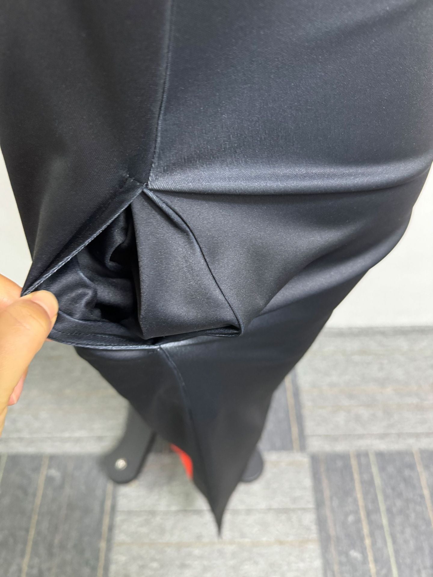 Contrasting Printed Side Slit Loose Long Dress 14