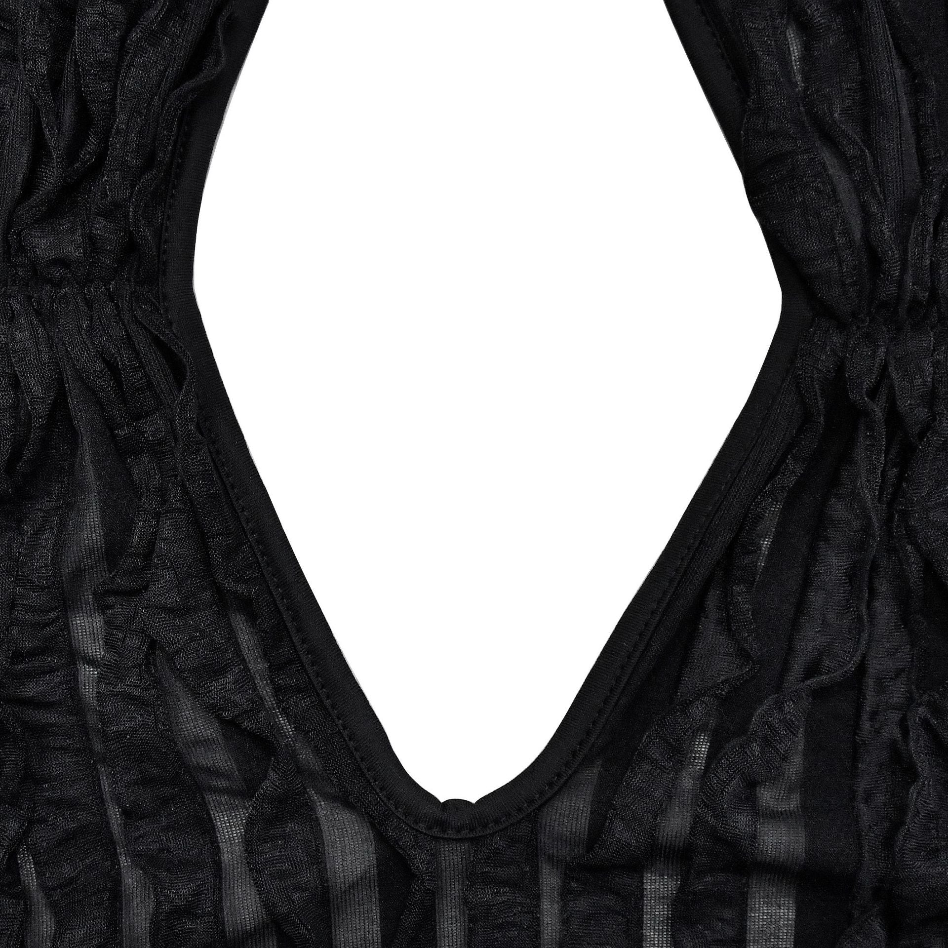 Women Solid Hollow Wave Pattern Dress 26