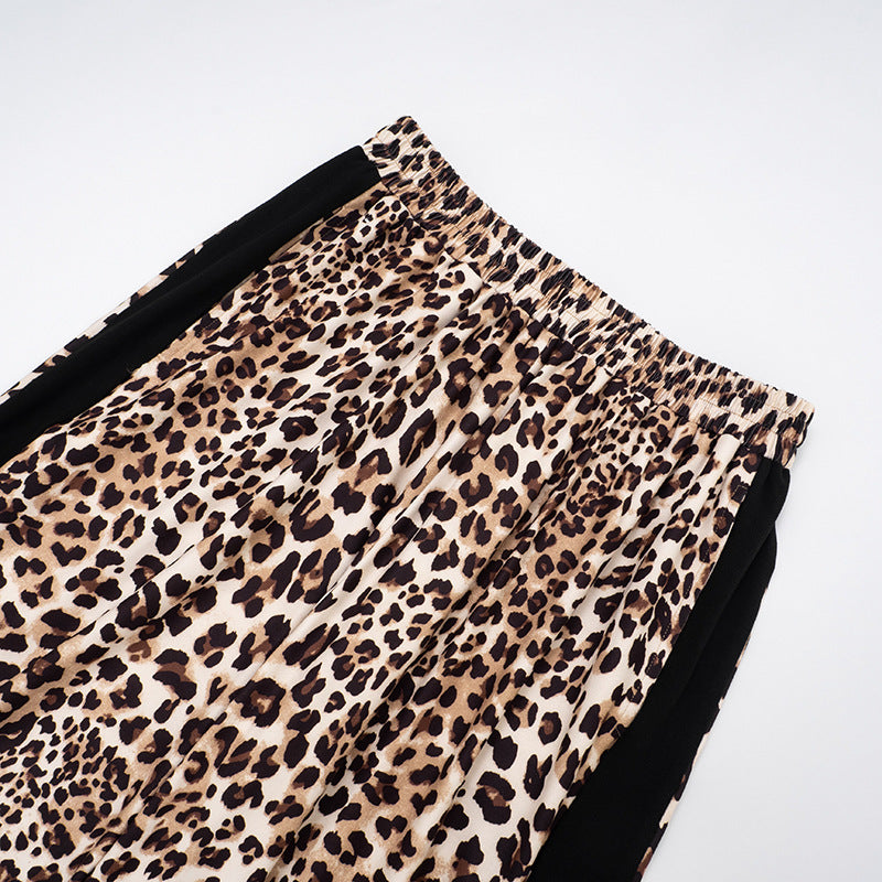 Women Fall/Winter Leopard Print Cropped Pants 16