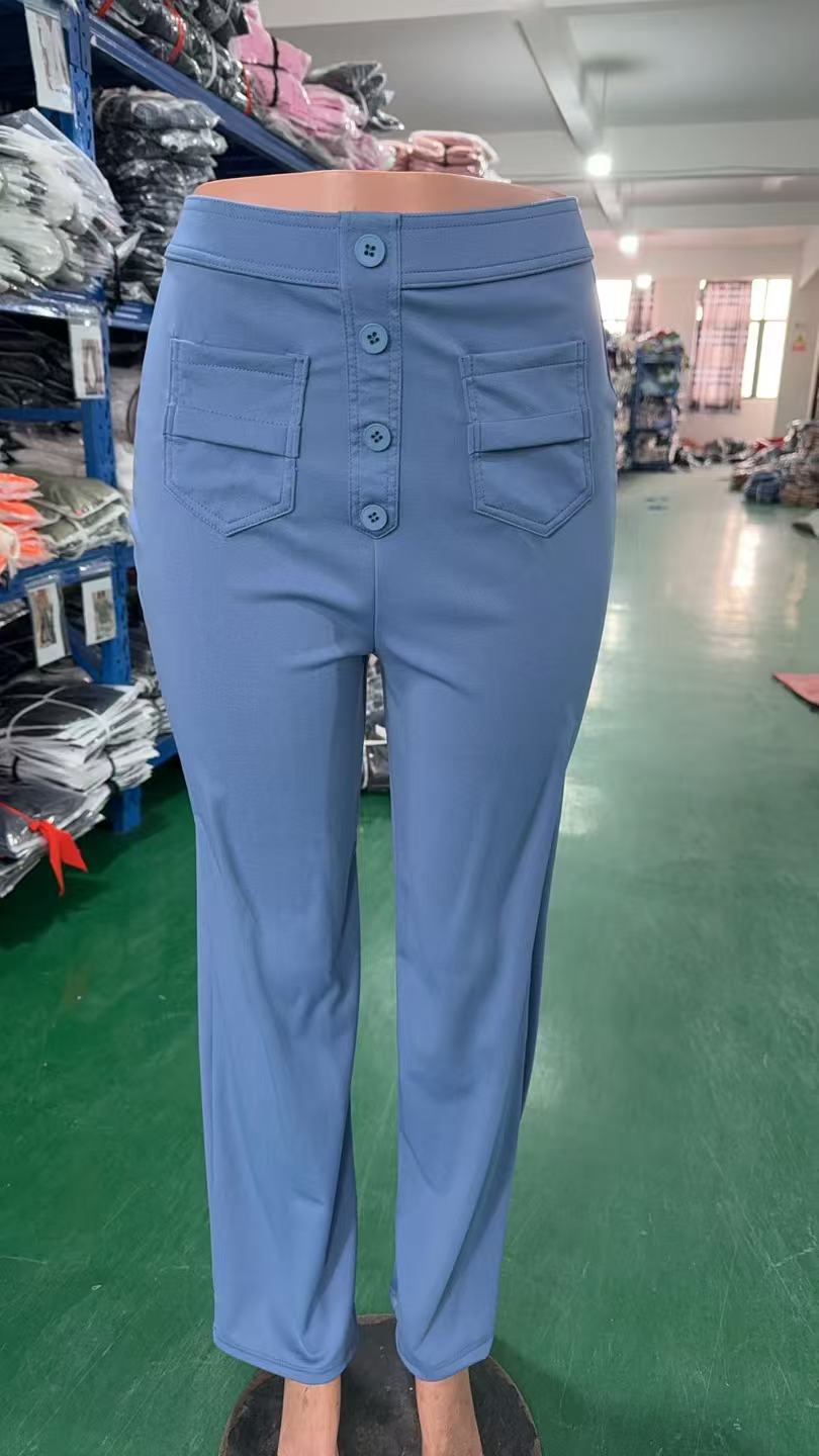 Women Casual Stretchy Pocket Pants 17