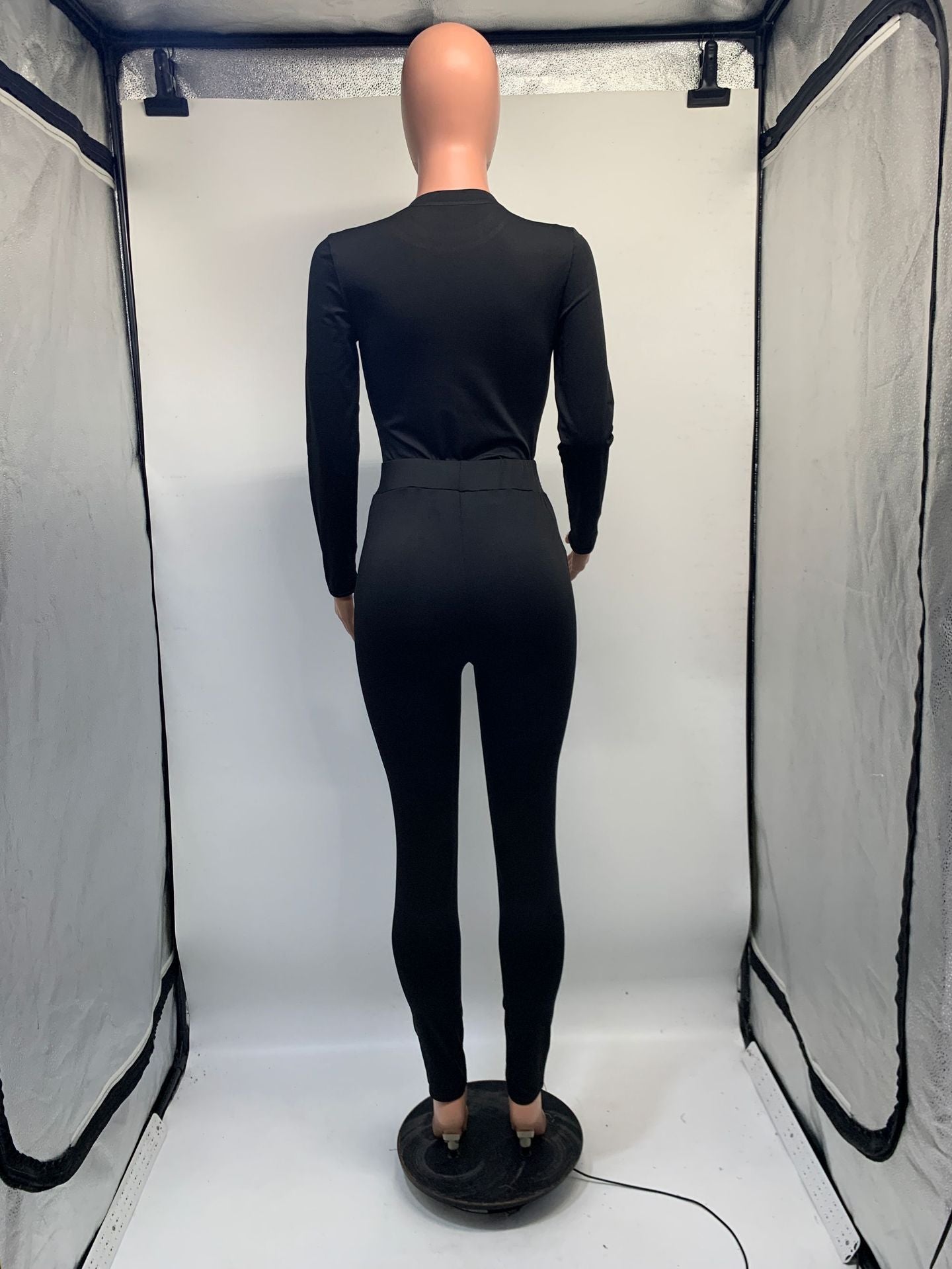 Women Letter Print Long Sleeve Top and Pants Two-Piece Set 12