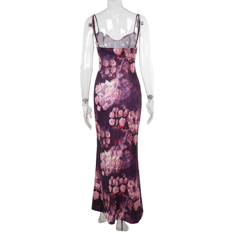 Women Sexy Pocket Neck Bodycon Sling Dress 7