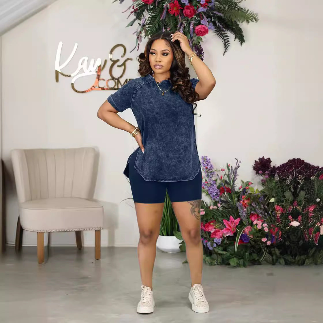 Women Printed Casual Two-Piece Set 8