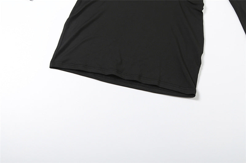 Autumn Outfit Sexy Fashion Deep V-Neck Long Sleeve Bodycon Dress 24