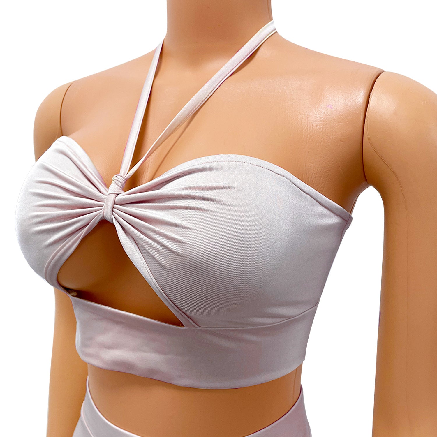 Summer Women sexy cutout Lace-Up crop top+pant two-piece set 6