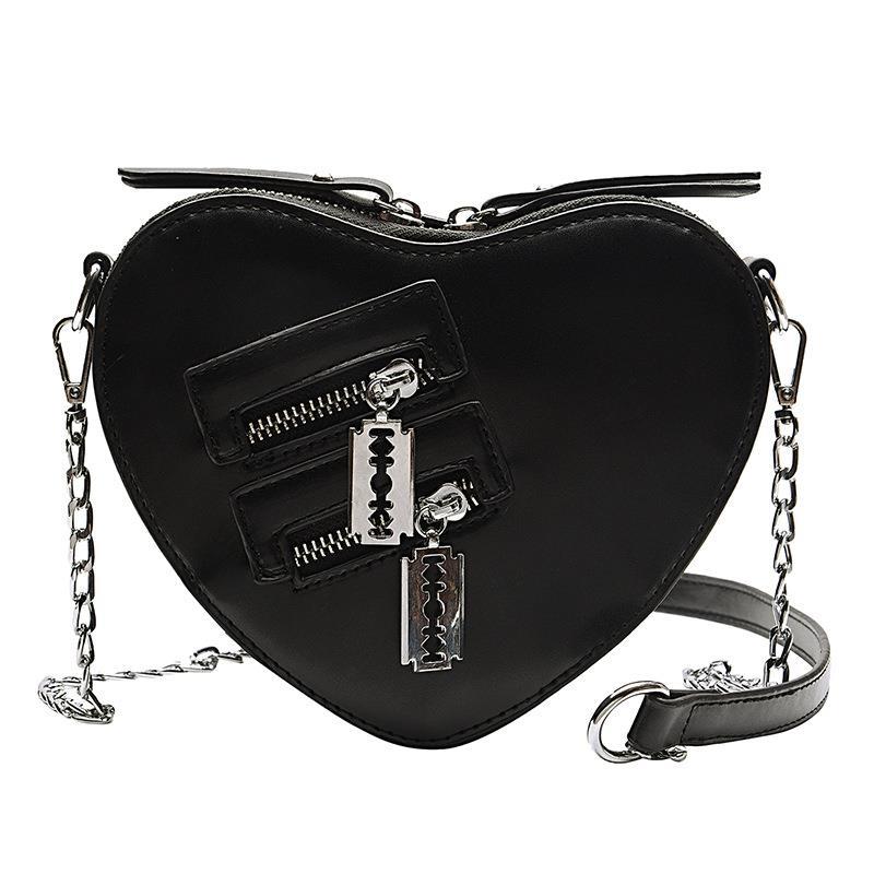 Women Style Heart Print Chain Pu Small Shoulder Bag Heart Print Bag 10