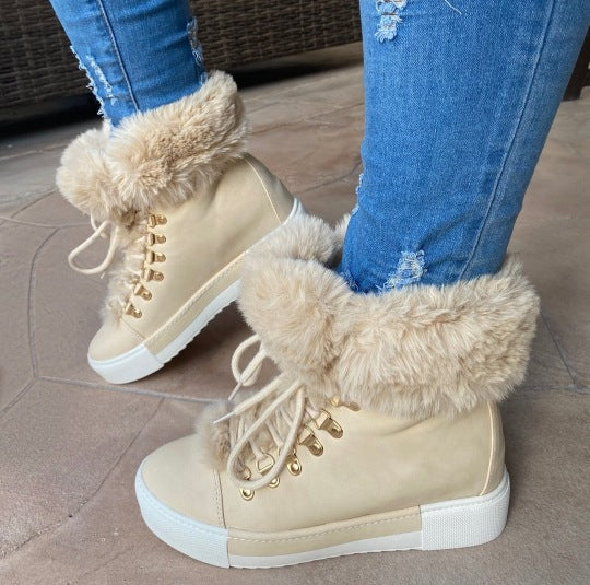 Women Winter Velvet Furry Snow Boots 4