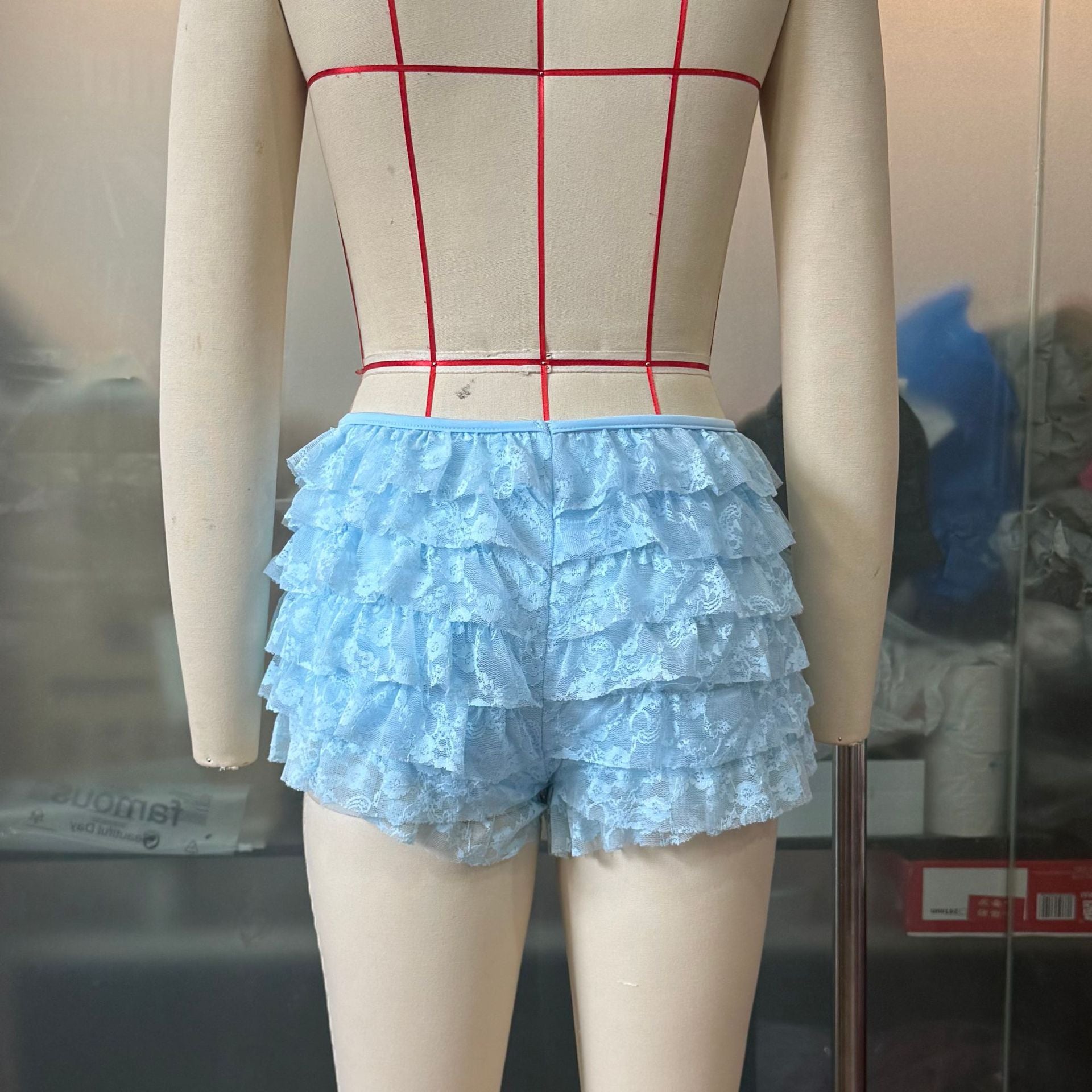 Women Sexy Lace Layered Shorts 14