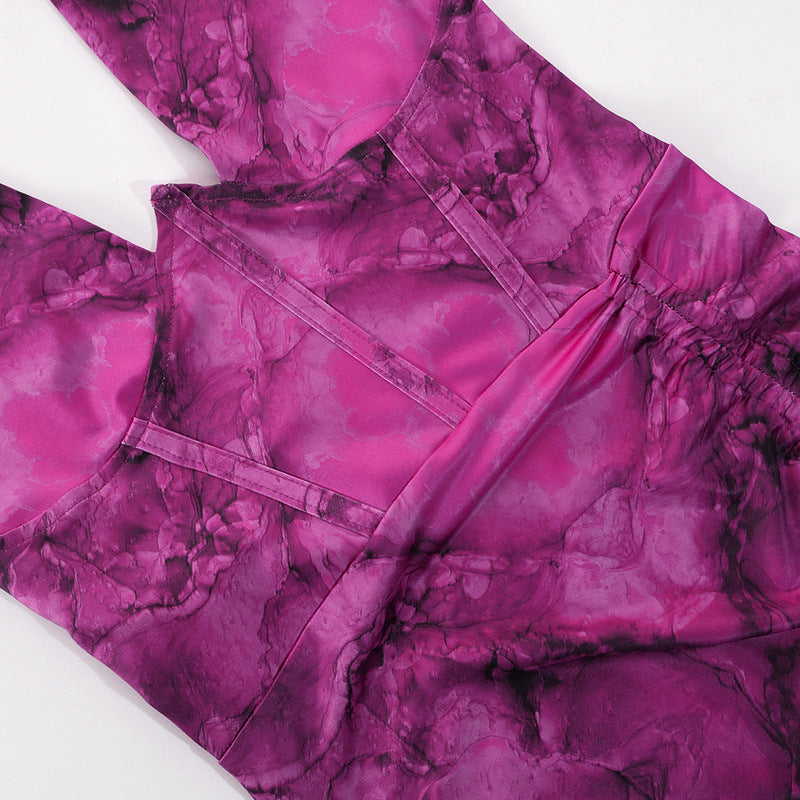 Women's Spring Summer Print Sexy Tight Fitting Bodycon Dress 13