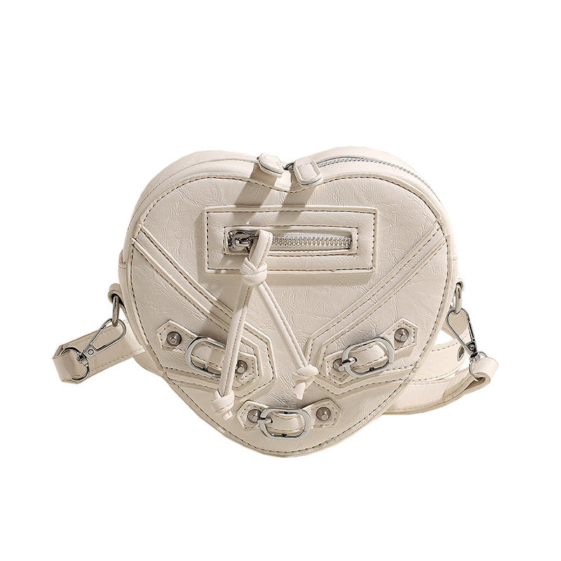 Fashion Heart Shape Bag Trendy Versatile Shoulder Bag 4