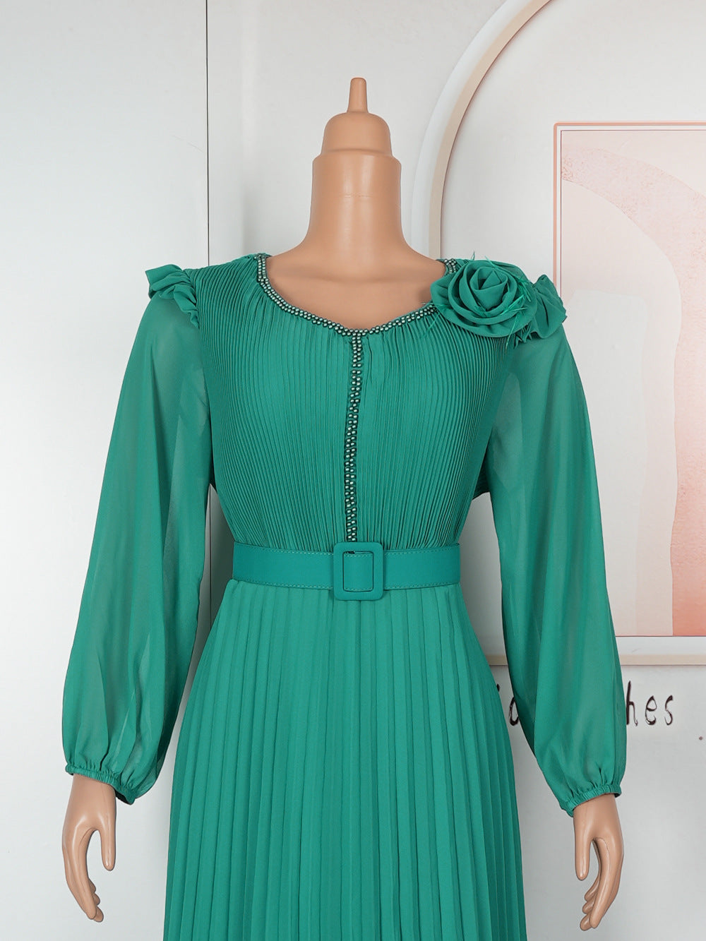 Plus Size Women Dubai Elegant Beaded African Dress 18